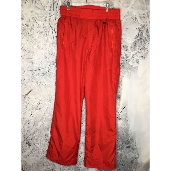 Vintage Ossi Red Ski Pants Mens Large‎ Ski Snow pants Nylon Pockets  WP 299 Y2K - Picture 1 of 11